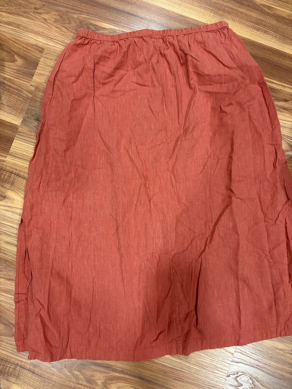 Women’s Rust Drawstring Midi Skirt - Picture 4 of 5